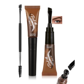 Erinde Gel Para Cejas Peel off, Tinte Para Cejas de Larga Duración y Resistente al Agua, Gel Para Cejas a Prueba de Manchas y Transferencias, Crema Tintada Mate Natural Para Cejas con Pincel,#03