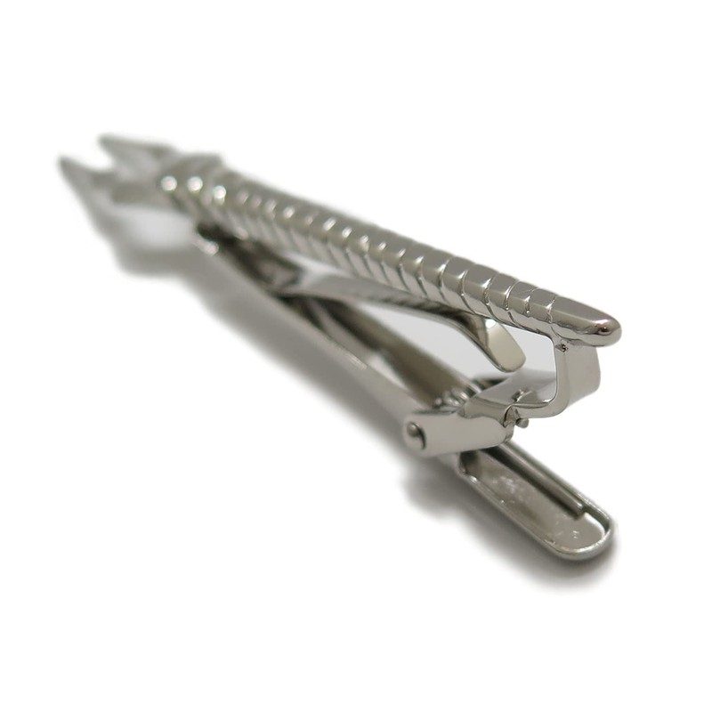 Swank Longinus Spear Tie & Tie Bar Set (Silver) (Tie/Tie
