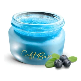 Softbeso By Sugar Lip Scrub Exfoliante Labial  Hydrating Lip Scrub with Blueberry, 0.35 oz                                                            