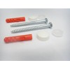 W.C. Pan Fixing Set - White Caps