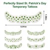 6PCS St. Patrick's Day Face Stickers,Green Glitter Freckles,Shamrock Face Temporary