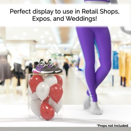 2 Pack Acrylic Display Riser Box with One Open Side No Lid Versatile 12" x 12" x 16" Clear Merchandise POP Showcase Bin or Retail Product Riser by Marketing Holders