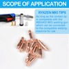 RYXZEN 10 Pieces 1.0 mm Copper Contact Tip Welding Nozzles