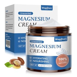 Crema De Magnesio Para Dormir - Loción Tópica De Magnesio Para Calambres Y Dolores En Las Piernas, Relajación Muscular, Calma - Manteca Corporal Natur
