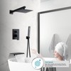 RTTWYYUU Matte Black Shower Faucet Set with Tub Spout 10