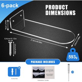 zilitol Floating Shoe Display Stand - 6 Shoe Shelf for Wall - Sneaker Levitation Display Shoe Wall Shelf