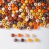YIEUR Pack of 500 Wooden Beads, Round, Colourful, 10 mm