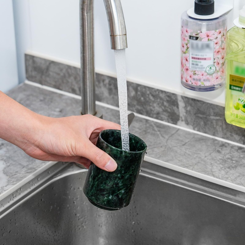Marble Toothbrush Holder & Elegant Multi-Functional Toothbrush Cup, Ideal for