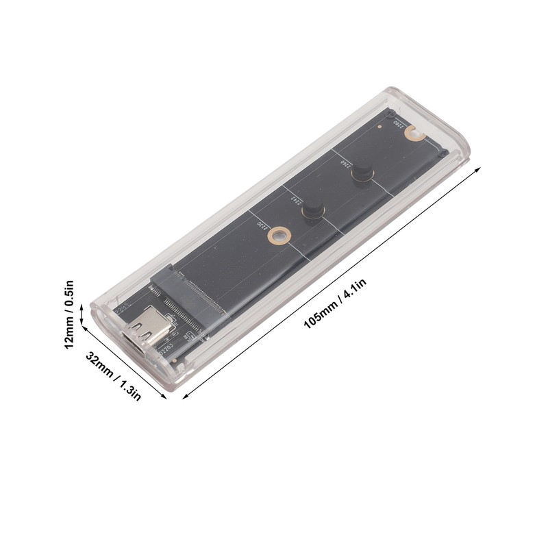 M.2 Nvme PCIE NGFF for SATA External Portable Enclosure Case