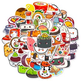 100 Pegatinas De Graffiti De Sushi, Estilo Bonito, Pegatina