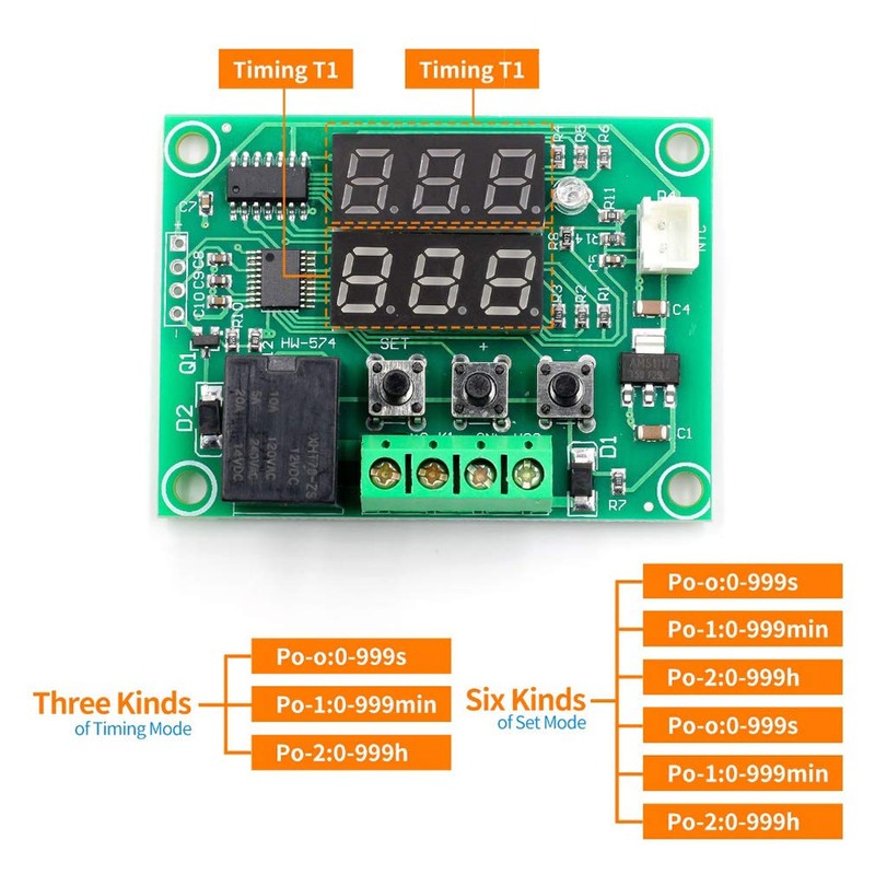 Hailege Set of 2 W1219 Thermostat Temperature Controller DC 12V
