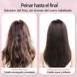STEART cepillo para cabello. Cepillo desenredante para cabello rizado, grueso, natural, liso, fino, húmedo o seco para mujeres, niños y niños pequeños (Plata brillante)