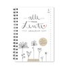 A6 White Floral Design Address Book with Flexible Dividers with