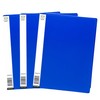 (Pack of 3) Display Book - A4 Project Presentation Display Book 20 Pockets Folders Plastic Sleeves Document Report Files Home and Office Use (Blue)