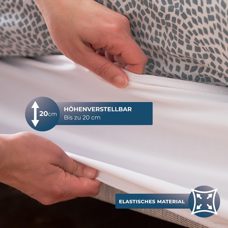 Protege-Sommier-Noir 90 x 200 x 20 cm