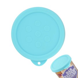 1 Pack Silicone Powder Cleanser Lids Compatible with Bar Keepers Friend, Comet, Ajax Powder Cleanser(12 oz & 21oz), Moisture Resistance, Cleanser Accessory to Keep Powder Dry (Blue)