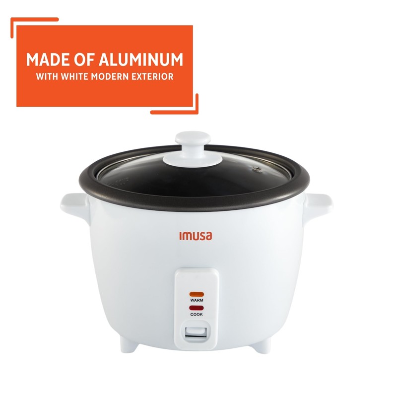 IMUSA USA GAU-00012 Electric NonStick Rice Cooker 5-Cup (Uncooked) 10-Cup