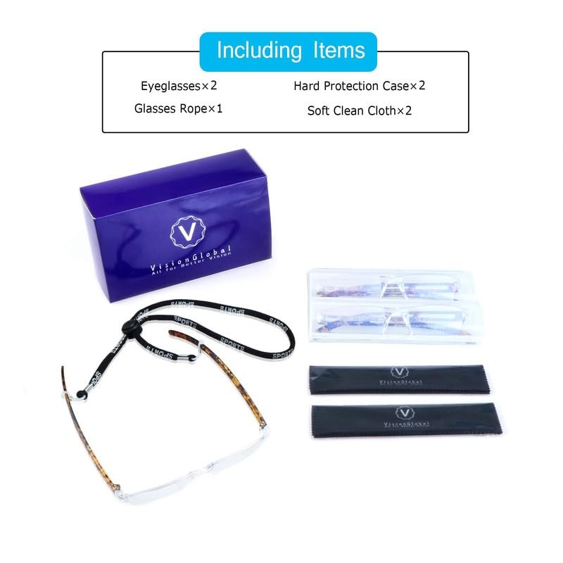 LifeArt Blue Light Blocking Reading Glasses, 2 or 4-Pack Men’s