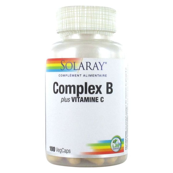 Solaray Complex B plus Vitamine C 100 gélules