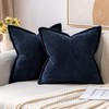 MIULEE Corduroy Pillow Covers with Splicing Set of 2 Super