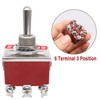 Taiss 2pcs Momentary Toggle Switch DPDT (ON)-Off-(ON) 6 Terminal 3