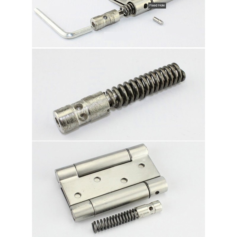 UHPPOTE 4 inch Stainless Steel Double Spring Door Freegate Hinge