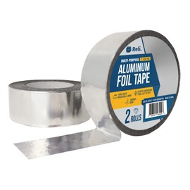 Reli. Aluminum Tape | 2 Rolls | 2" x 50 Yards Per Roll (100 Yards Total) | Aluminum Foil Tape 2 Inch Wide | Foil Adhesive Tape for Metal Repair, HVAC, Sealing & Patching Air Ducts/Duct Work | Silver