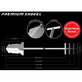 Nokta Makro Premium Metal Detecting Shovel - Adjustable & Stainless Steel