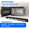 2PC WB34X25406 Replacement Microwave Vent Grille for GE 4465386, AP6040821,