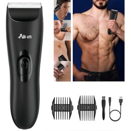 All-in Rasuradora Electrica Corporal Zonas Intimas Barba Cabello Afeitadora Impermeable Ipx7 Recargable Inalambrica Maquina para cortar todo el vello 