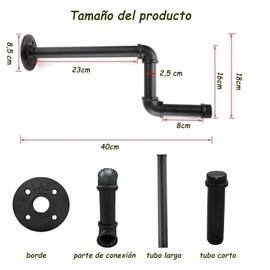 El perchero para ropa pared en forma de Z MITEGELO, un racks metalicos para ropa desmontable, libera espacio y es adecuado para almacenar almacenamiento en la cocina, el armario, el baño y el balcón.