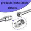 BNFGD 2Pcs Shower Hose Connector Shower Connector,Stainless Steel Hex Connector,Standard
