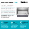 KRAUS Fairlane 25-inch Drop In/Top Mount Single Bowl 18-Gauge Stainless