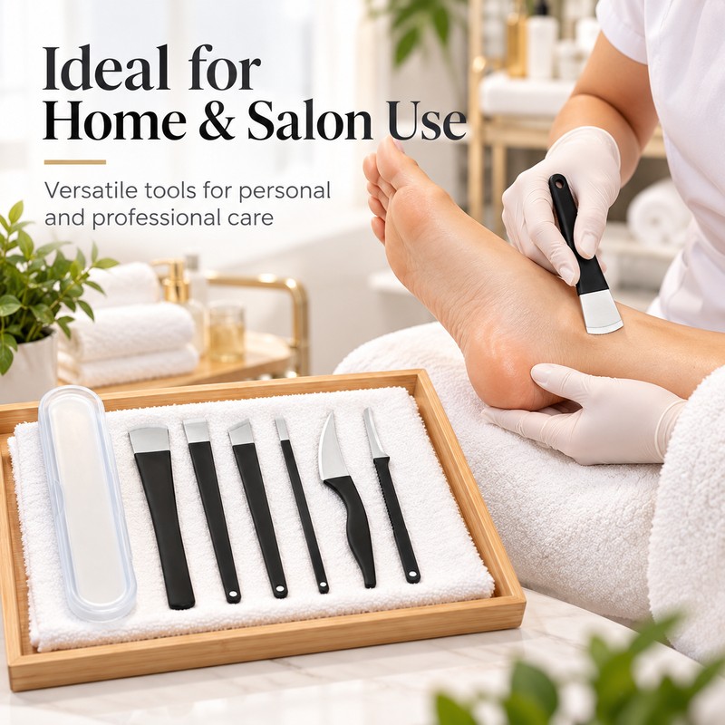 6-Piece Stainless Steel Foot Care Tool Set – Manual Callus