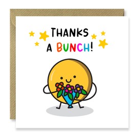 Thanks a Bunch Card, Thank You Card for Nurse, for Teacher, Thank You Card for Boss, for Colleague, Employee