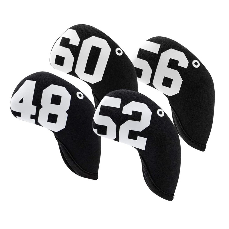 4pcs Golf Wedge Headcovers Set Premium Neoprene One-side Number Printed