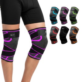 MAXFIT PAR rodilleras, rodillera deportiva, elástica, transpirable, antideslizantes, ideales rodilleras Gym, basquetbol, voleibol, crossfit, rodillera de compresión, rodillera ortopédica HX918 (Azul, Small)