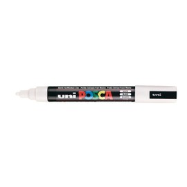 Posca UNI-BALL MARKER PEN PC-5M - WHITE - PACK OF 3 PENS
