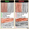 Silver & Rose Gold Foil Fringe Curtain Pair