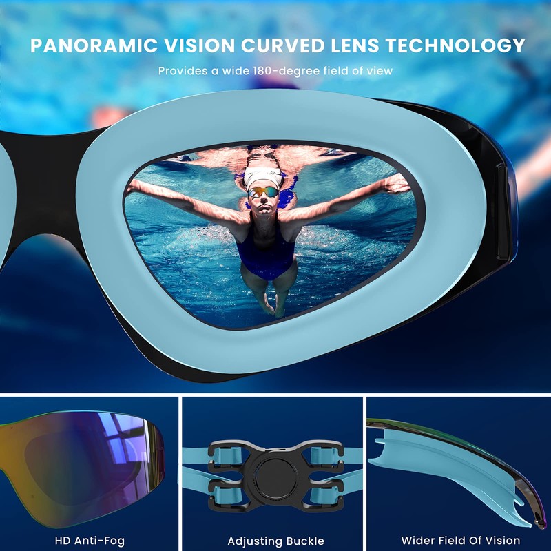 [Mieny] ミラー Vanquisher 2.0 水泳ゴーグル 水泳 パノラマ水泳ゴーグル 大人用 メンズ レディース