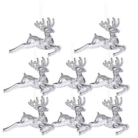 8 pcs Christmas Hanging Ornaments Elk Decorations Xmas Tree Holiday Decor
