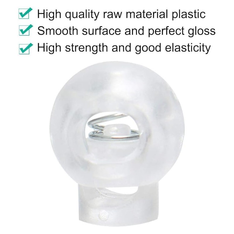 Dolaso 10PCS Plastic Cord Lock Stopper End Spring Stop Toggle