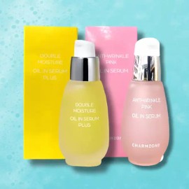 Chamzone 참존 오일 인 세럼 2종(안티 링클 + 더블 모이스처) 수분 광채 완성 Charmon Oil in Serum 2 Types (Anti Wrinkle + Double Moisture) Hydration Radiance Completion
