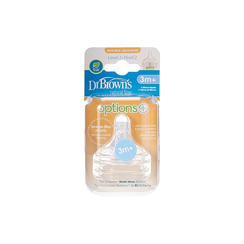 Dr. Brown's Tetina cuello ancho Options+ nivel 2