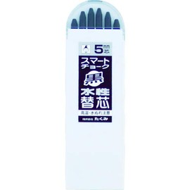 Takumi Smart Chalk Refill, Black, 0.2 inch (5 mm), Pack of 6