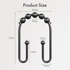 AmazerBath Black Shower Curtain Hooks, Shower Curtain Rings Rust Proof