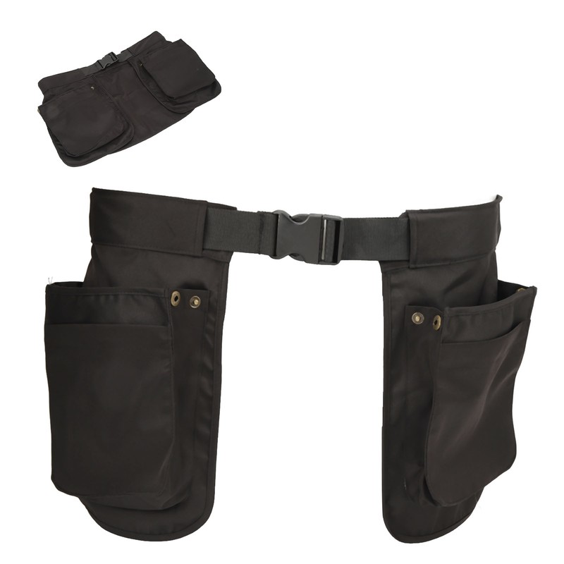 Apron Waist Cover with Plastic Buckle Multiple Pockets Server Aprons