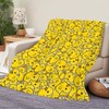 JOOCAR Cute Rubber Duck Throw Blankets Yellow Cartoon Ducks Throw