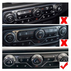 Voodonala Air Conditioner Headlight Center Console Switch Knob Trim for Jeep Wrangler JL JLU 2018-2022 & Gladiator JT Truck Accessories ,Gold Aluminum Alloy(Only Fit Specific Dial Panel)