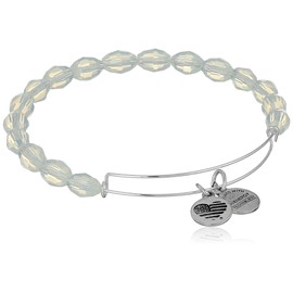 Alex and Ani Serenity Expandable Pearly Light Rafaelian Silver-Tone Bangle Bracelet